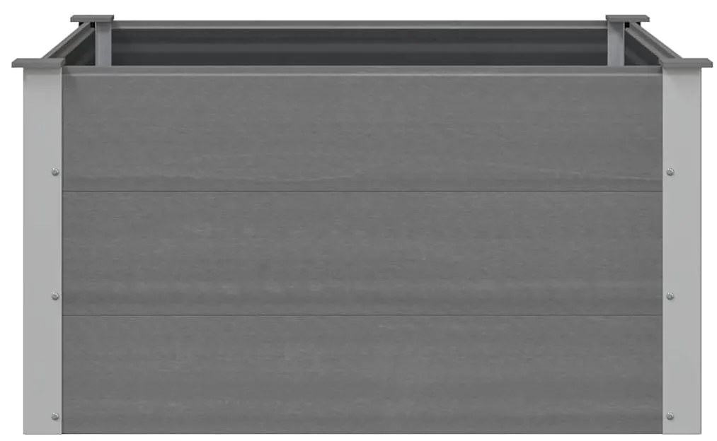 vidaXL Ζαρντινιέρα Υπερυψωμένη Γκρι 100 x 100 x 54 εκ. από WPC