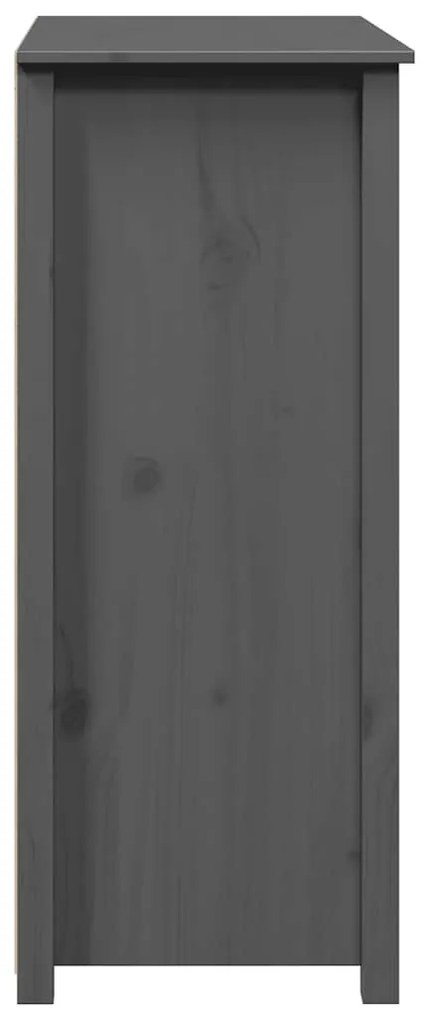vidaXL Ντουλάπι Γκρι 83 x 41,5 x 100 εκ. από Μασίφ Ξύλο Πεύκου
