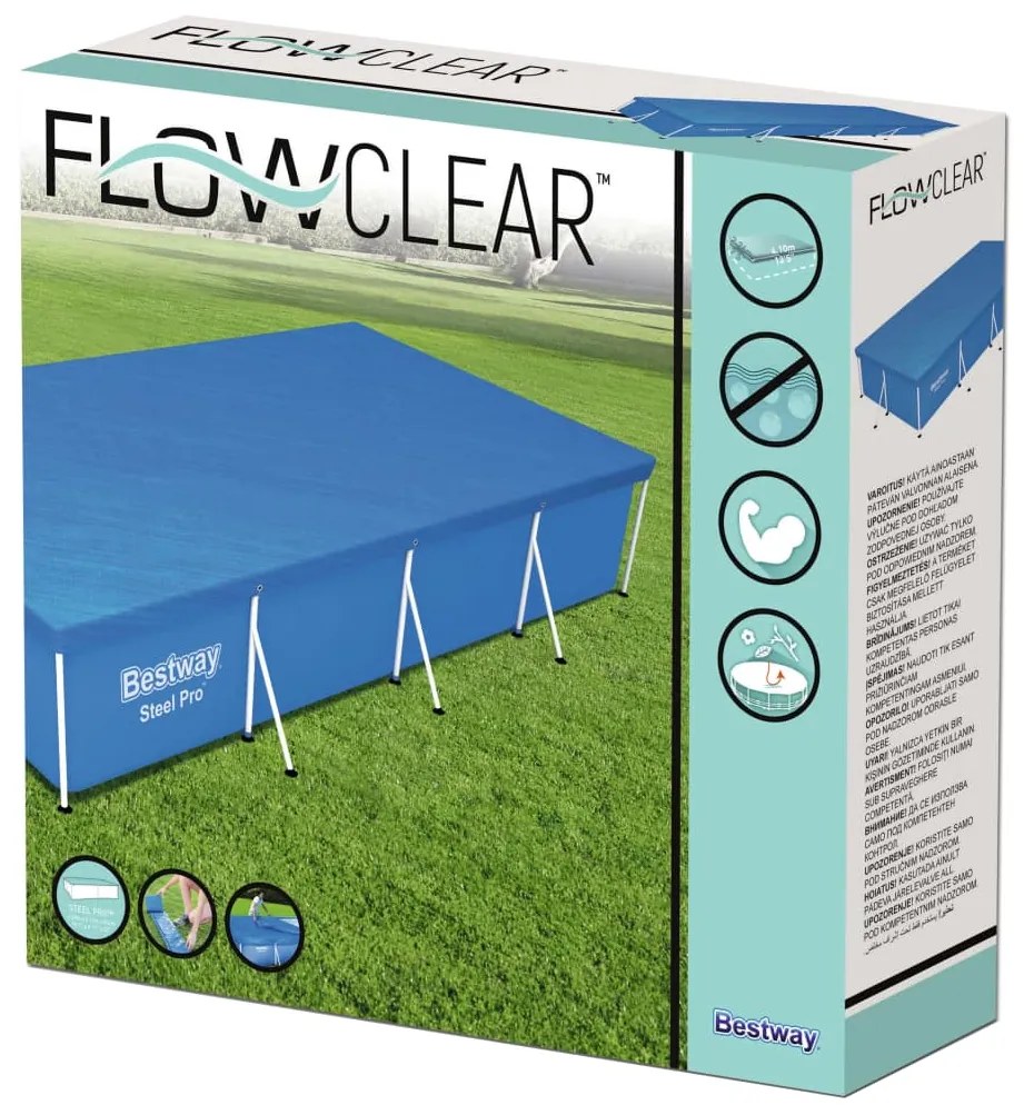 Bestway Κάλυμμα Πισίνας Flowclear 400 x 211 εκ. - Μπλε