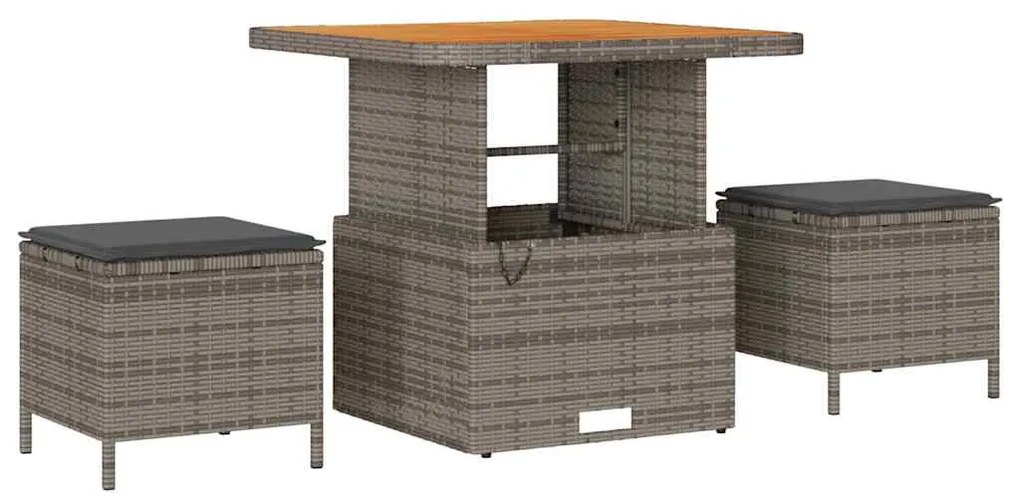 vidaXL Σετ Καναπέ Κήπου 9 pcs Γκρι συνθετικό ρατάν