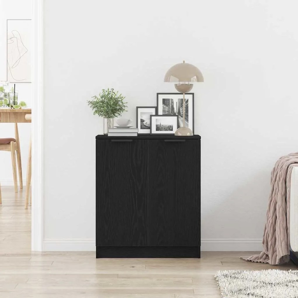 vidaXL Πλαϊνό γραφείο Μαύρο 60 x 30 x 70 εκ. Επεξεργασμένο ξύλο