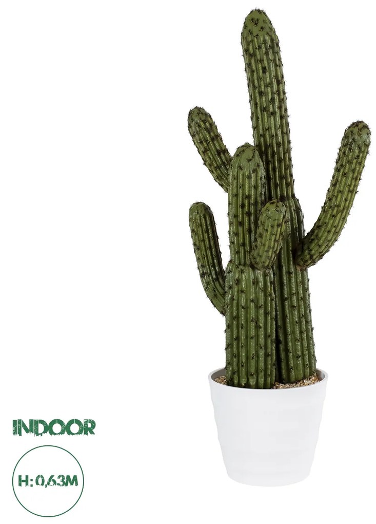 20100 GloboStar® Artificial Garden CARNEGIEA CACTUS 20100 Τεχνητό Διακοσμητικό Φυτό Κάκτος Σαγκουάρο Υ63cm