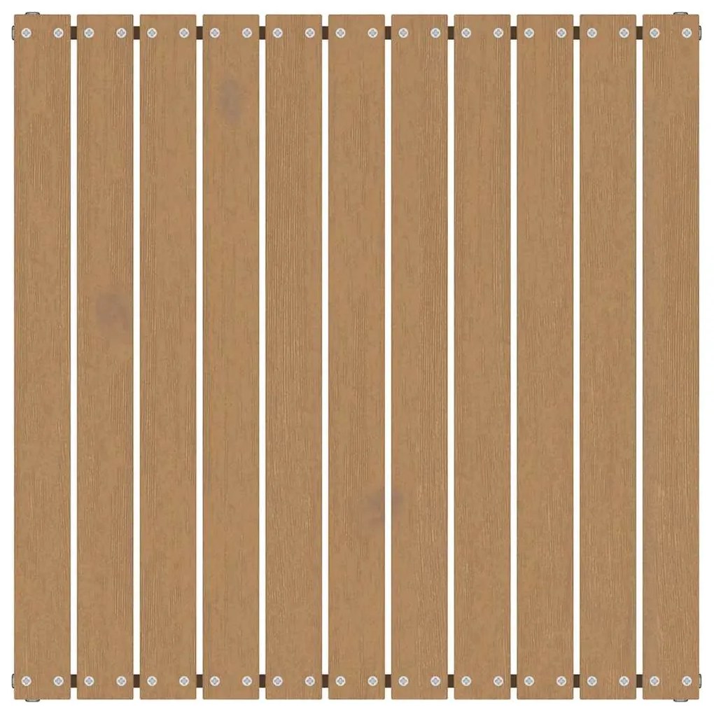 vidaXL Υποπόδιο Κήπου Καφέ Μελί από Μασίφ Ξύλο Πεύκου με Μαξιλάρι