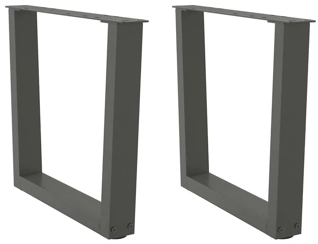 Πόδια Τραπεζιού Σαλονιού Σχήματος V 2 τεμ. Ανθρακί 60x(42-43,3) εκ. Ατσάλι