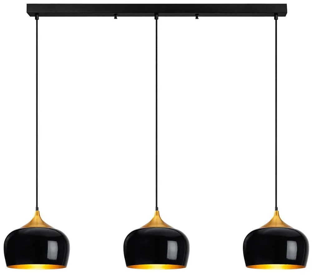 Φωτιστικό Οροφής - Ράγα 521SHN3567 140x30x123cm 3xE27 40W Black Opviq