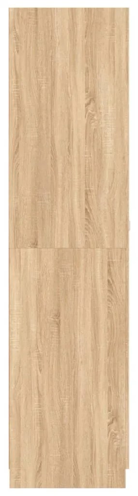 vidaXL Ντουλάπα Χρώμα Sonoma Δρυς 90 x 52 x 200 εκ. από Επεξ. Ξύλο