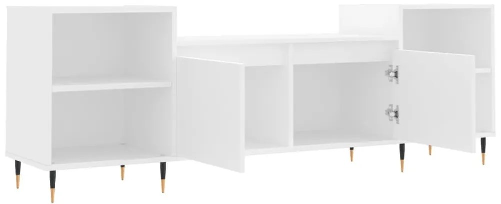 vidaXL Έπιπλο Τηλεόρασης Λευκό 160 x 35 x 55 εκ. Επεξεργασμένο Ξύλο
