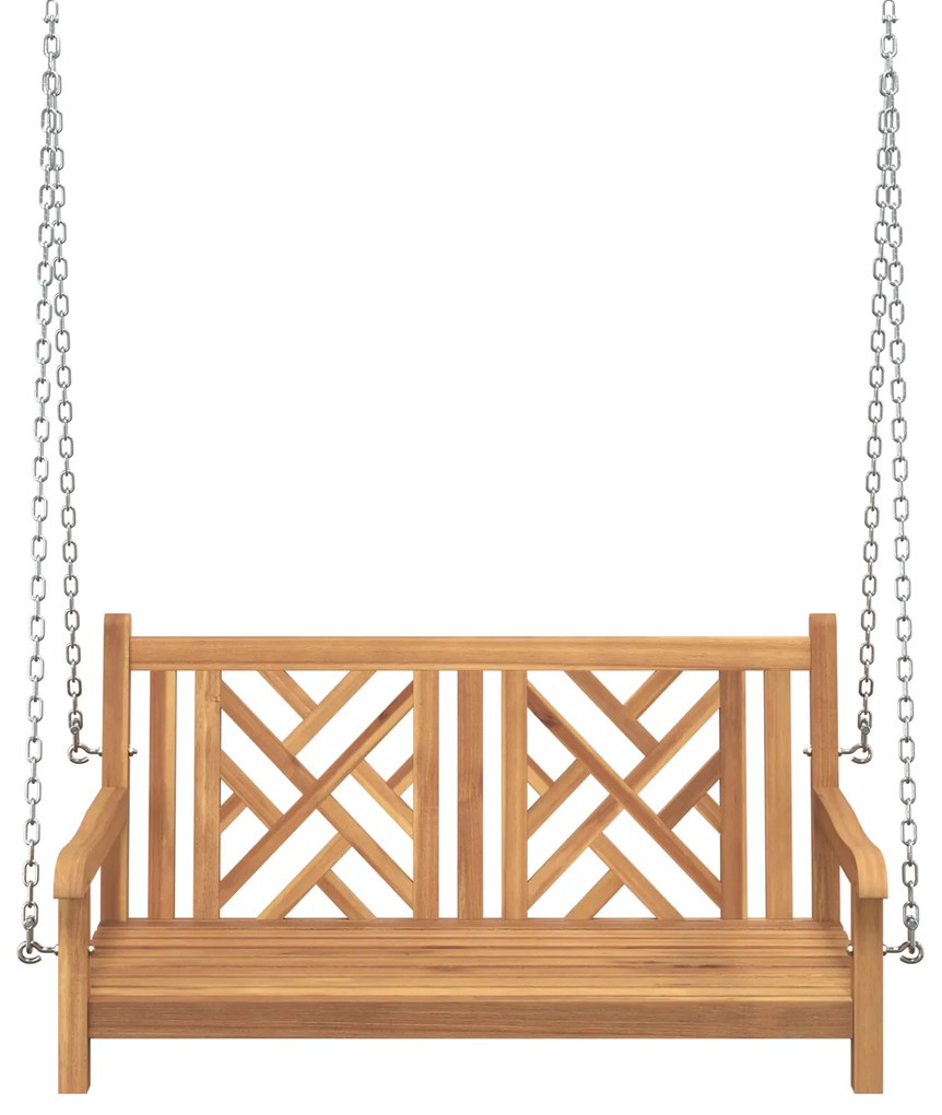 vidaXL Πάγκος Κούνια Other Καφέ 114 x 60 x 64 cm Μασίφ ξύλο teak