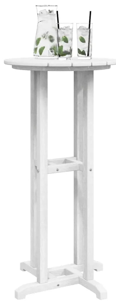 vidaXL Μπαρ Τραπέζι Λευκό 55x55x107 εκ HDPE