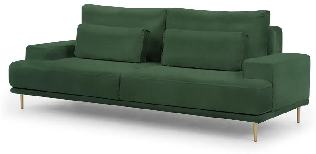Διθέσιος καναπές Κρεβάτι NICOLE, σμαραγδί 249x93x106cm-BOG2234