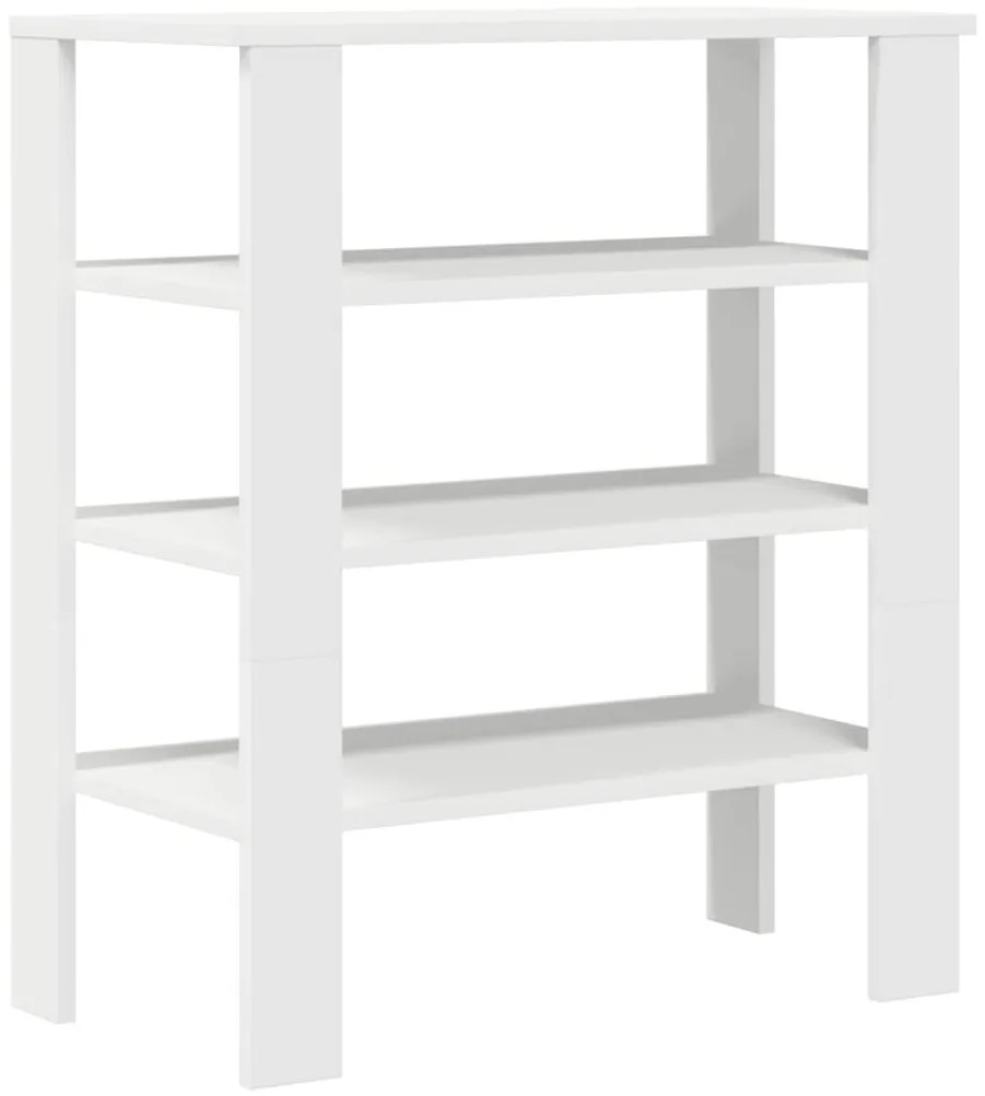 Ράφι παπουτσιών Λευκό 61x32x70 cm Κατασκευασμένο ξύλο - Λευκό