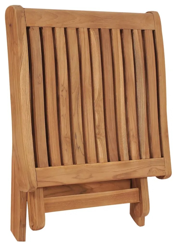 vidaXL Υποπόδιο Πτυσσόμενο 46,5 x 49 x 41,5 εκ. από Μασίφ Ξύλο Teak