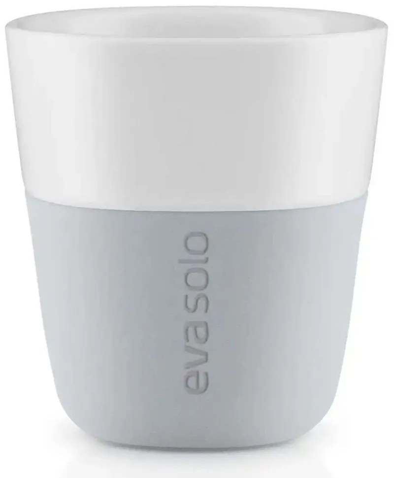 Φλυτζάνια Espresso Πορσελάνινα (Σετ 2Τμχ) 501044 80ml Light Grey Eva Solo Πορσελάνη,Σιλικόνη