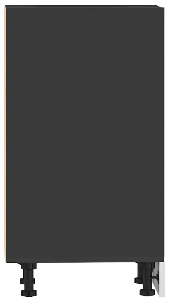 vidaXL Κάτω ντουλάπι Riga Μαύρο 40x44,5x81,5 cm Κατασκευασμένο ξύλο