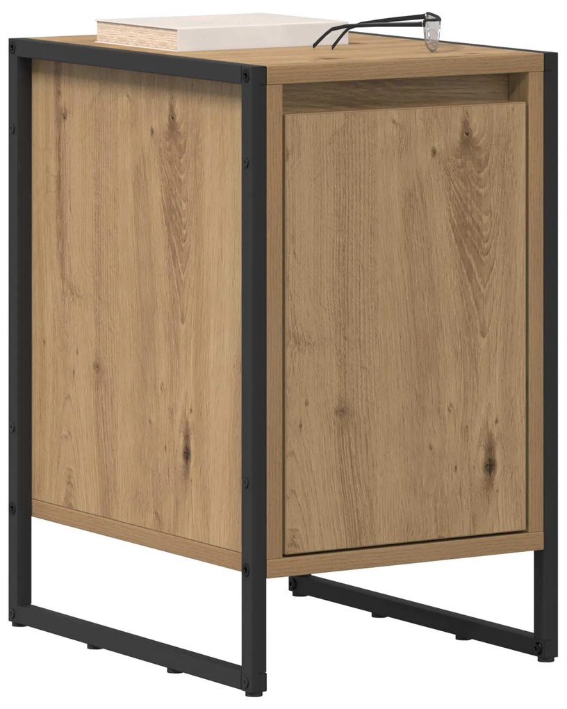 vidaXL Κομοδίνο 2 pcs Καρυδιά Χειροποίητης Εργασίας 39,5 x 30 x 50 εκ