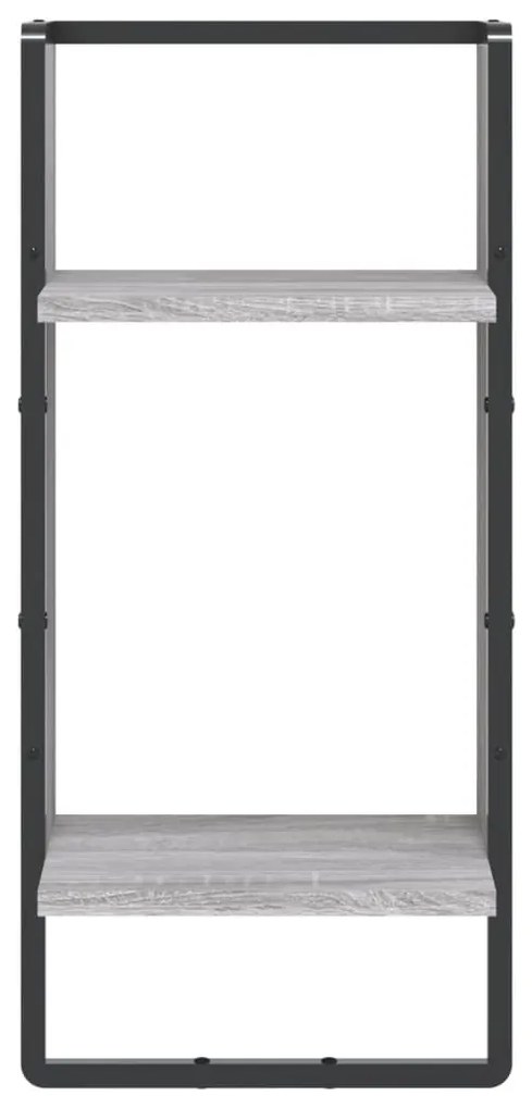 Ράφι Τοίχου με Μπάρα Γκρι Sonoma 30 x 25 x 65 εκ. - Γκρι