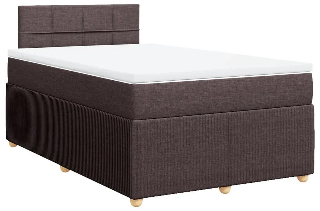 ΚΡΕΒΑΤΙ BOXSPRING ΜΕ ΣΤΡΩΜΑ ΣΚΟΥΡΟ ΚΑΦΕ 120X190 ΕΚ ΥΦΑΣΜΑΤΙΝΟ 3287398