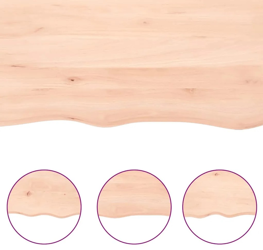 vidaXL Ράφι Τοίχου 180x30x(2-6) εκ. από Ακατέργαστο Μασίφ Ξύλο Δρυός