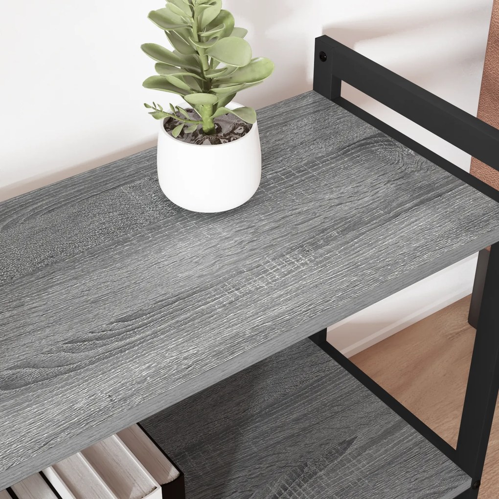 vidaXL Βιβλιοθήκη Γκρι sonoma 80 x 30 x 83 εκ Επεξεργασμένο ξύλο