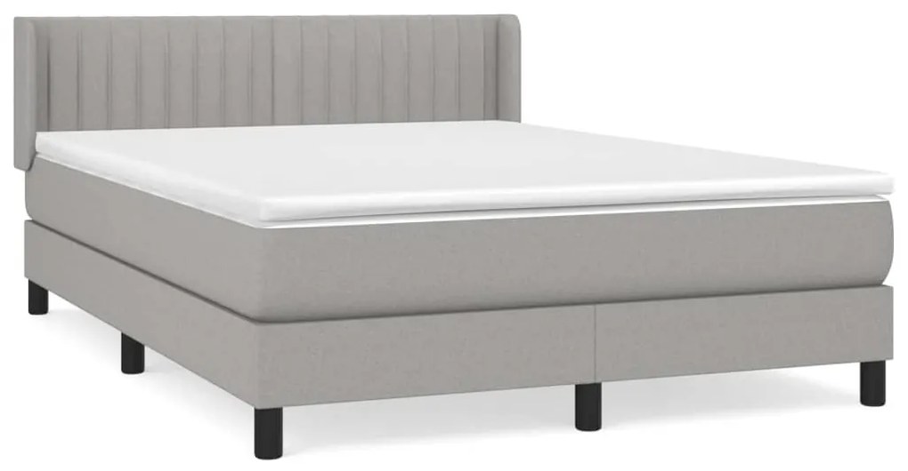 ΚΡΕΒΑΤΙ BOXSPRING ΜΕ ΣΤΡΩΜΑ ΑΝΟΙΧΤΟ ΓΚΡΙ 140X200 ΕΚ. ΥΦΑΣΜΑΤΙΝΟ 3129873