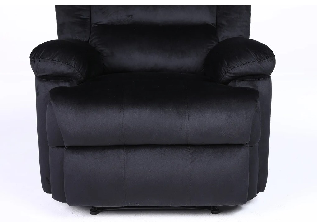 Πολυθρόνα Ανακλινόμενη ArteLibre CARINAE Μαύρο Βελούδο 93x90x100cm