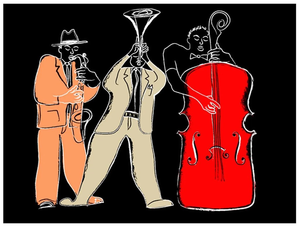 Φωτοταπετσαρία - musical instruments (jazz) 400x309