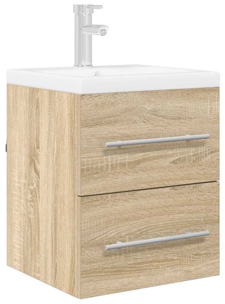 vidaXL Ντουλάπι νιπτήρα με συρτάρι Δρύς Sonoma 38,5 x 41 x 48 εκ