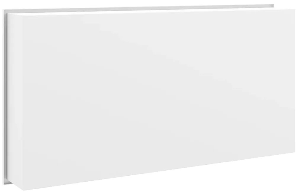 vidaXL Εσοχή Ντους Βουρστ. Λευκό Ματ 62x32x9 εκ. Αν. Ατσάλι