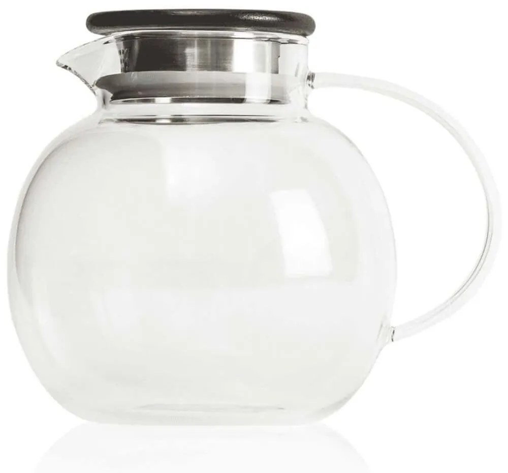 Κανάτα Με Καπάκι 280TMA1970 19x14x15cm 1500ml Clear Hermia Glass,Bamboo