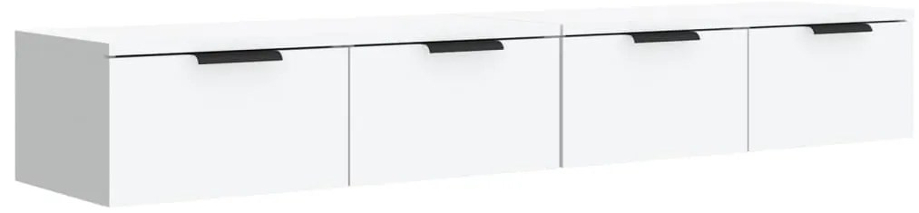 vidaXL Ντουλάπια Τοίχου 2 τεμ. Λευκά 68x30x20 εκ. Επεξεργασμένο Ξύλο