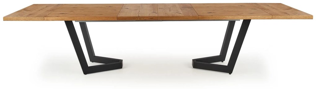 MASSIVE extension table, color: light oak / black DIOMMI V-PL-MASSIVE-ST