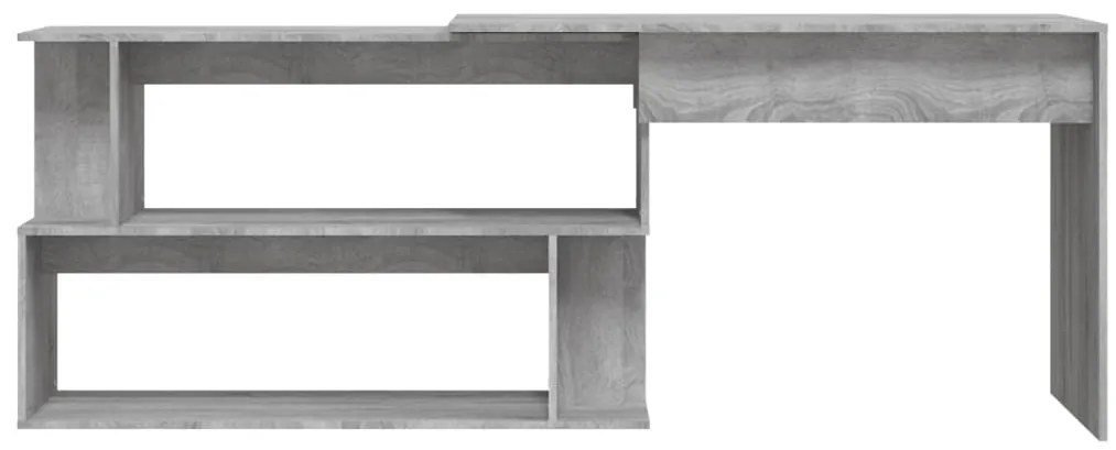 vidaXL Γραφείο Γωνιακό Γκρι Sonoma 200x50x76 εκ. Επεξεργασμένο Ξύλο