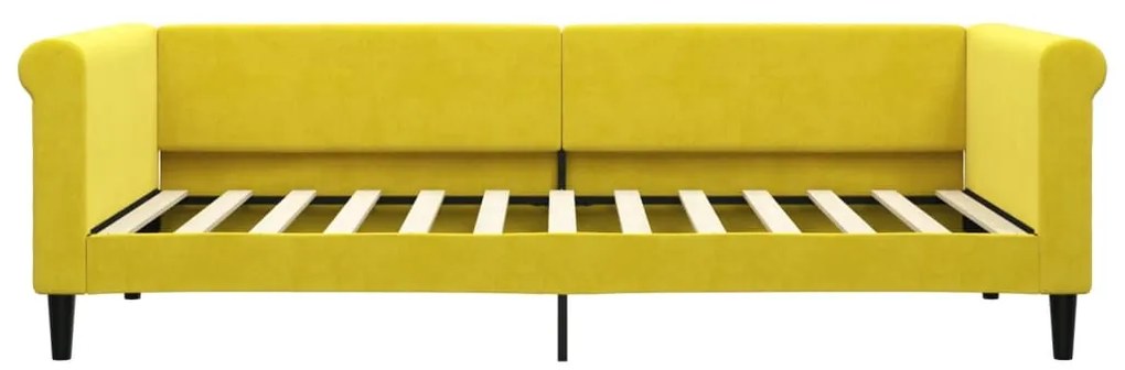 vidaXL Καναπές Κρεβάτι Κίτρινος 90 x 200 εκ. Βελούδινος