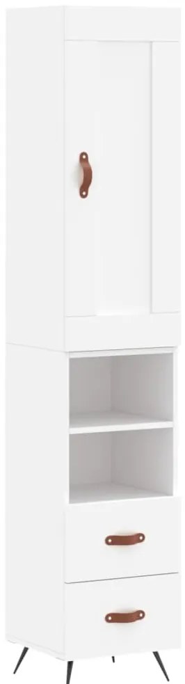 vidaXL Ντουλάπι Λευκό 34,5 x 34 x 180 εκ. από Επεξεργασμένο Ξύλο