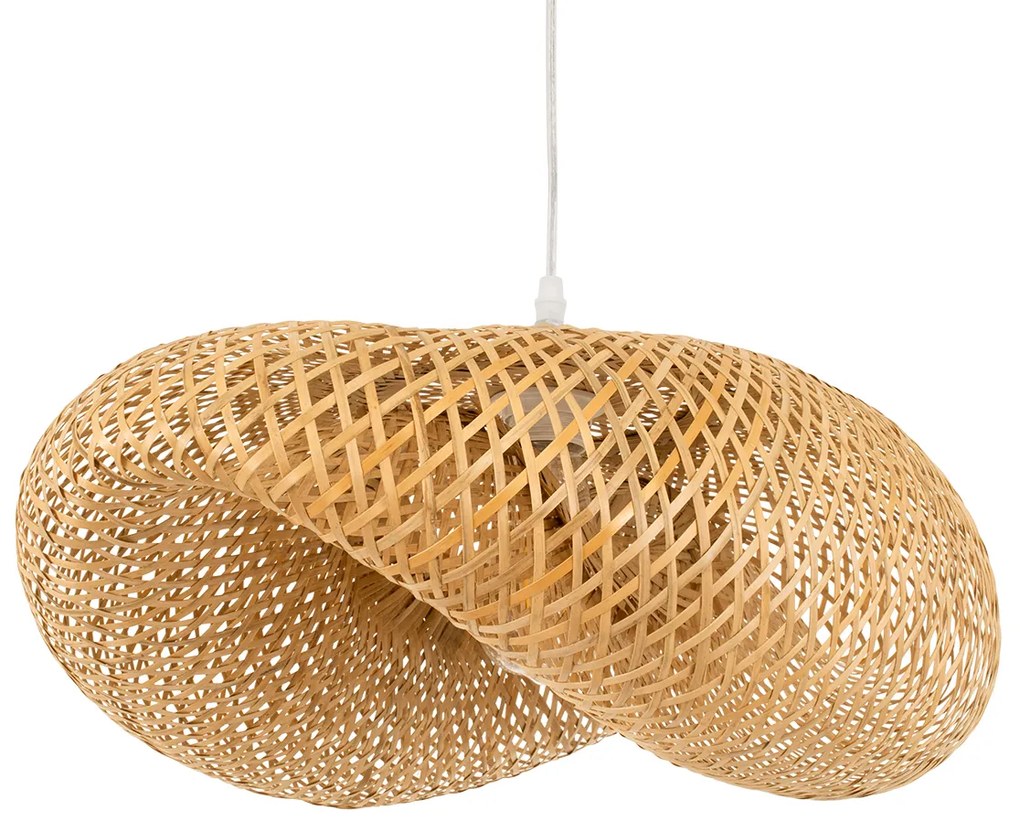 00719 GloboStar® GLOBOSTAR® MEXICO 00719 Boho Κρεμαστό Φωτιστικό Οροφής με Ντουί 1 x E27 AC 220-240V IP20 - Μπεζ - Μ65 x Π46 x Y30cm