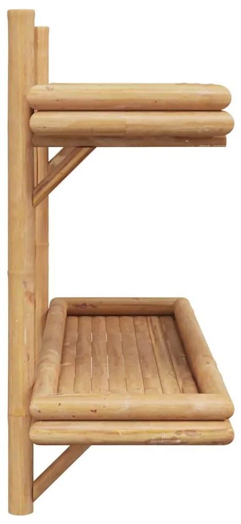 vidaXL Ράφι Τοίχου με ράφι Επιτοίχιο Καφέ 39 x 26 x 60 εκ. Μπαμπού