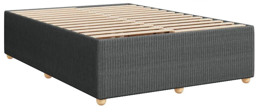 ΚΡΕΒΑΤΙ BOXSPRING ΜΕ ΣΤΡΩΜΑ ΣΚΟΥΡΟ ΓΚΡΙ 140X190 ΕΚ. ΥΦΑΣΜΑΤΙΝΟ 3294359