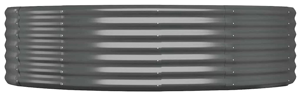 vidaXL Ζαρντινιέρα Ανθρακί 140x140x36εκ Γαλβανισμένος χάλυβας