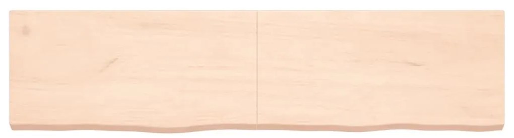 Ράφι Τοίχου 160x40x(2-6) εκ. από Ακατέργαστο Μασίφ Ξύλο Δρυός - Καφέ