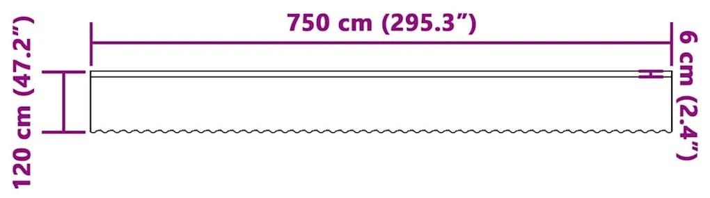 vidaXL Κουρτίνα Δαντέλας με κουρτίνες Λευκό 120 x 750 εκ Πολυεστέρας