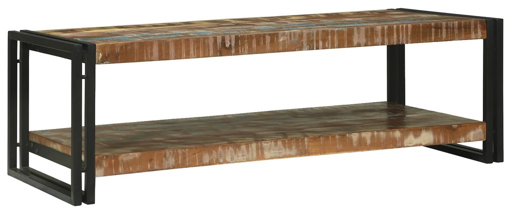 vidaXL Τραπεζάκι Σαλονιού Πολυχρωμο 120x50x38 εκ. Στερεό ανακυκλωμένο ξύλο