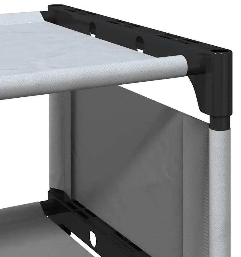 Ράφι παπουτσιών 10επιπέδων γκρι 54x28x158 cm μη υφασμένο ύφασμα - Γκρι