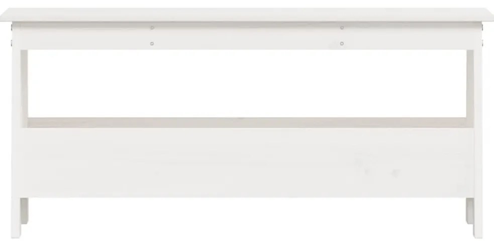 vidaXL Παγκάκι Χολ Λευκό 100x28x45 εκ. από Μασίφ Ξύλο Πεύκου