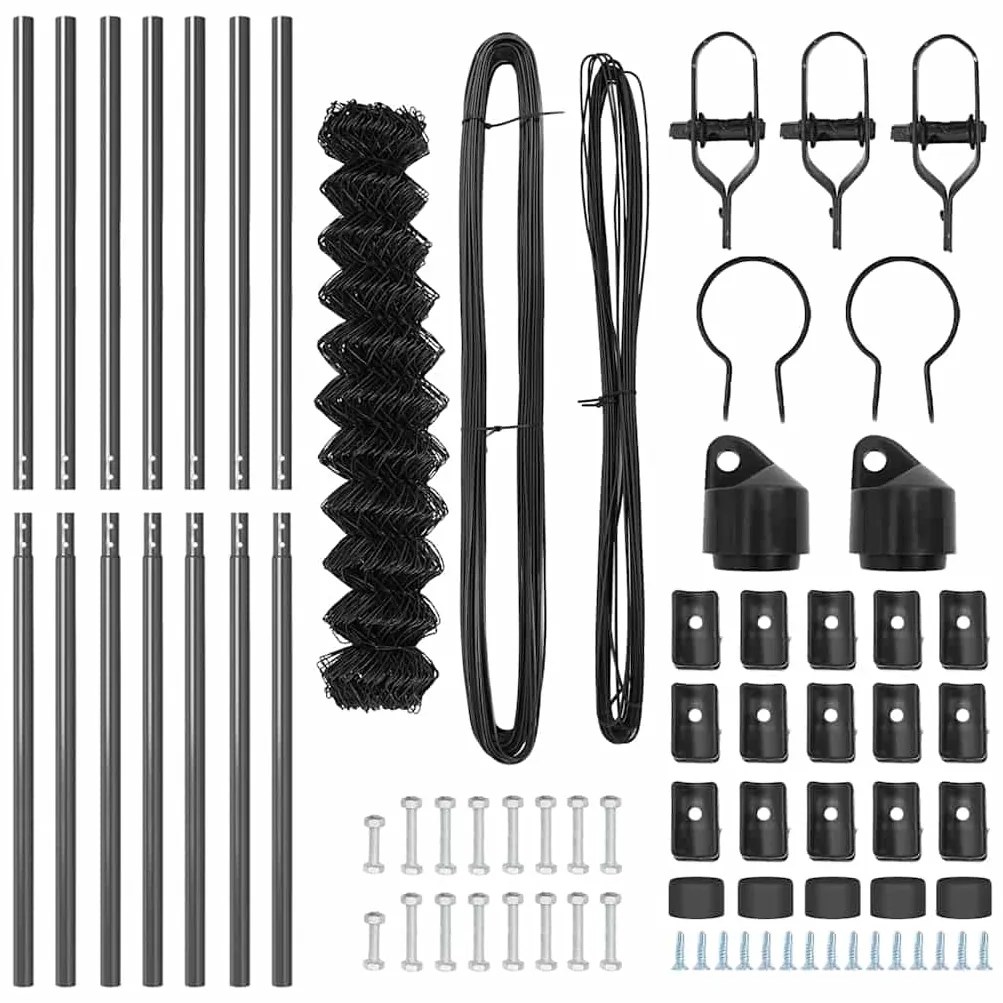 vidaXL Στύλος Περιφράξεων Γκρι 10 x 1,2 μ (60 x 60 χιλιοστά πλέγμα)