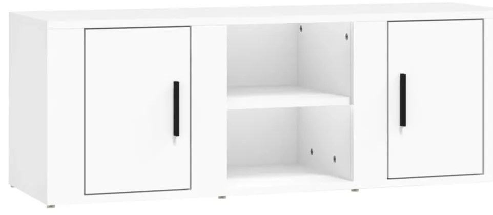 vidaXL Έπιπλο Τηλεόρασης Λευκό 100 x 31,5 x 35 εκ. Επεξεργασμένο Ξύλο
