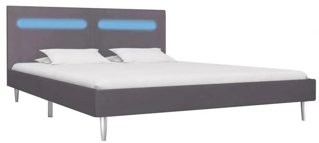 Πλαίσιο Κρεβατιού με LED Γκρι 180 x 200 εκ. Υφασμάτινο - Γκρι