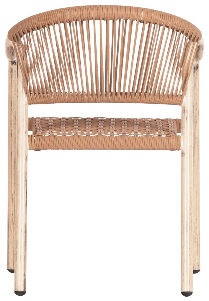 Καρέκλα - Πολυθρόνα KERLY C6050.01 Αλουμίνιο Δρύς - P.E.Rattan Χάλκινο 54x58,5x76Υ εκ. 54x58.5x76 εκ.