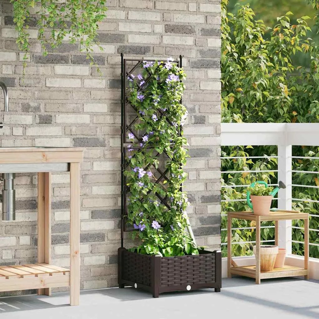 vidaXL Κηποτινάκι με Τρέλα Καφέ 40 x 40 x 125.5 εκ. PP
