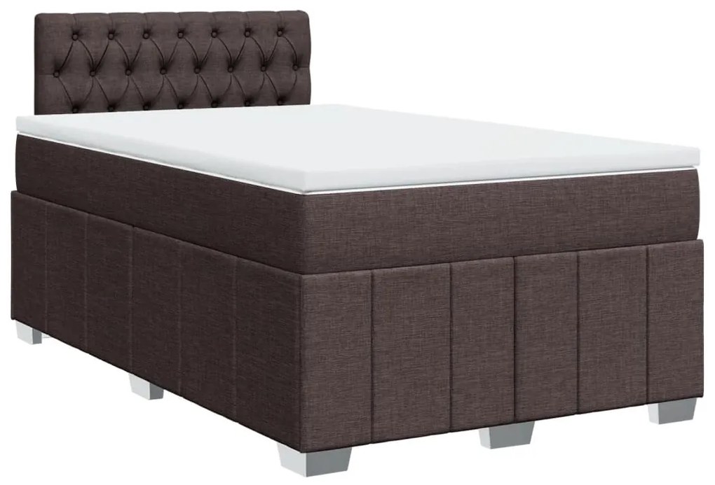 ΚΡΕΒΑΤΙ BOXSPRING ΜΕ ΣΤΡΩΜΑ ΣΚΟΥΡΟ ΚΑΦΕ 120X190 ΕΚ ΥΦΑΣΜΑΤΙΝΟ 3289317