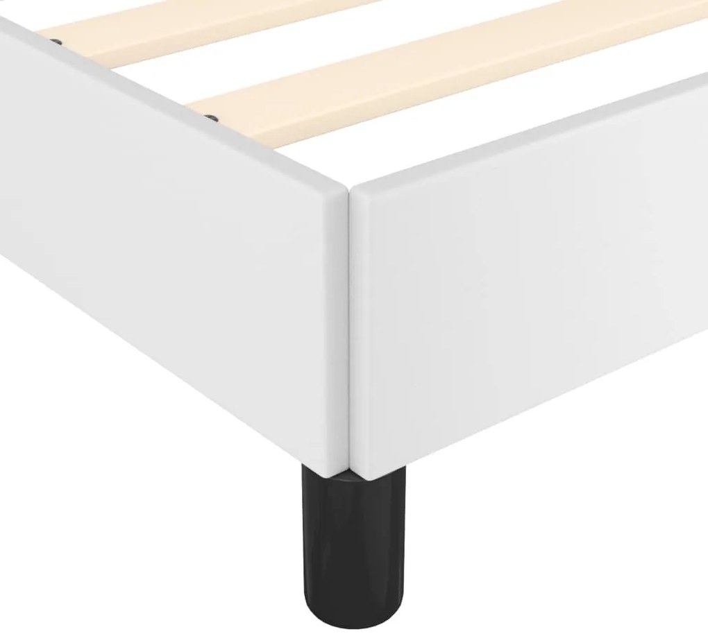 vidaXL Πλαίσιο Κρεβατιού Λευκό 140x200 εκ. από Συνθετικό Δέρμα